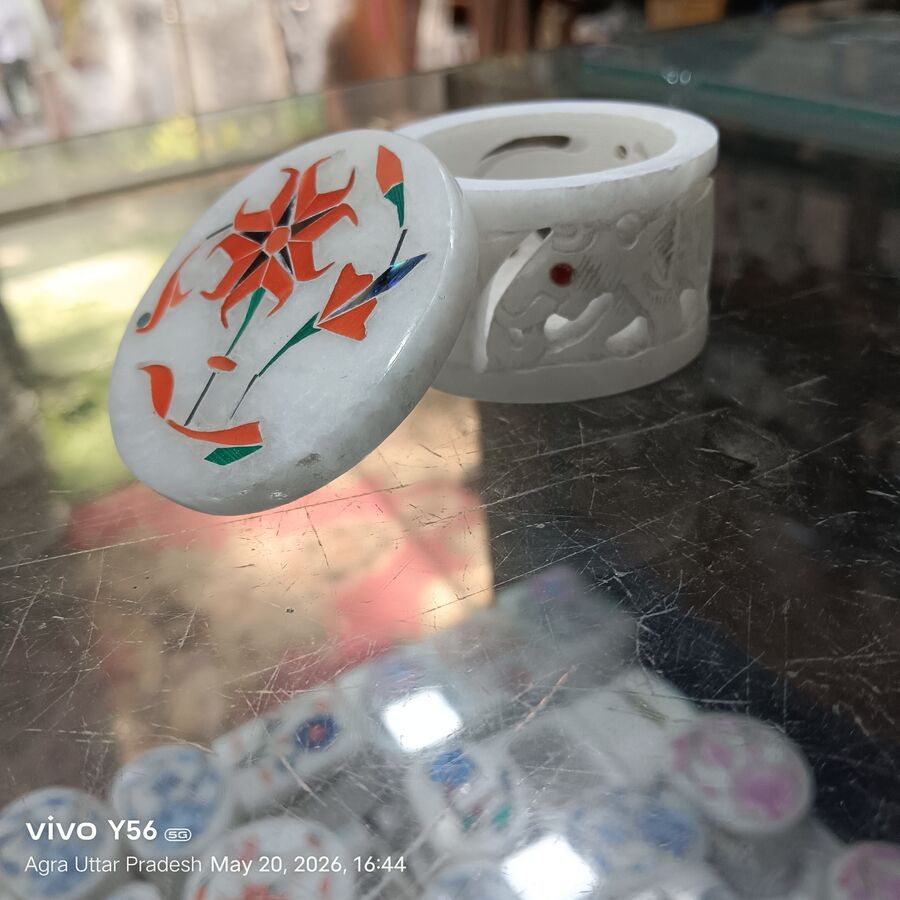 Marble Inlay Coaster Set