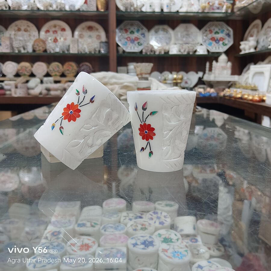 Marble Inlay Cup Agra
