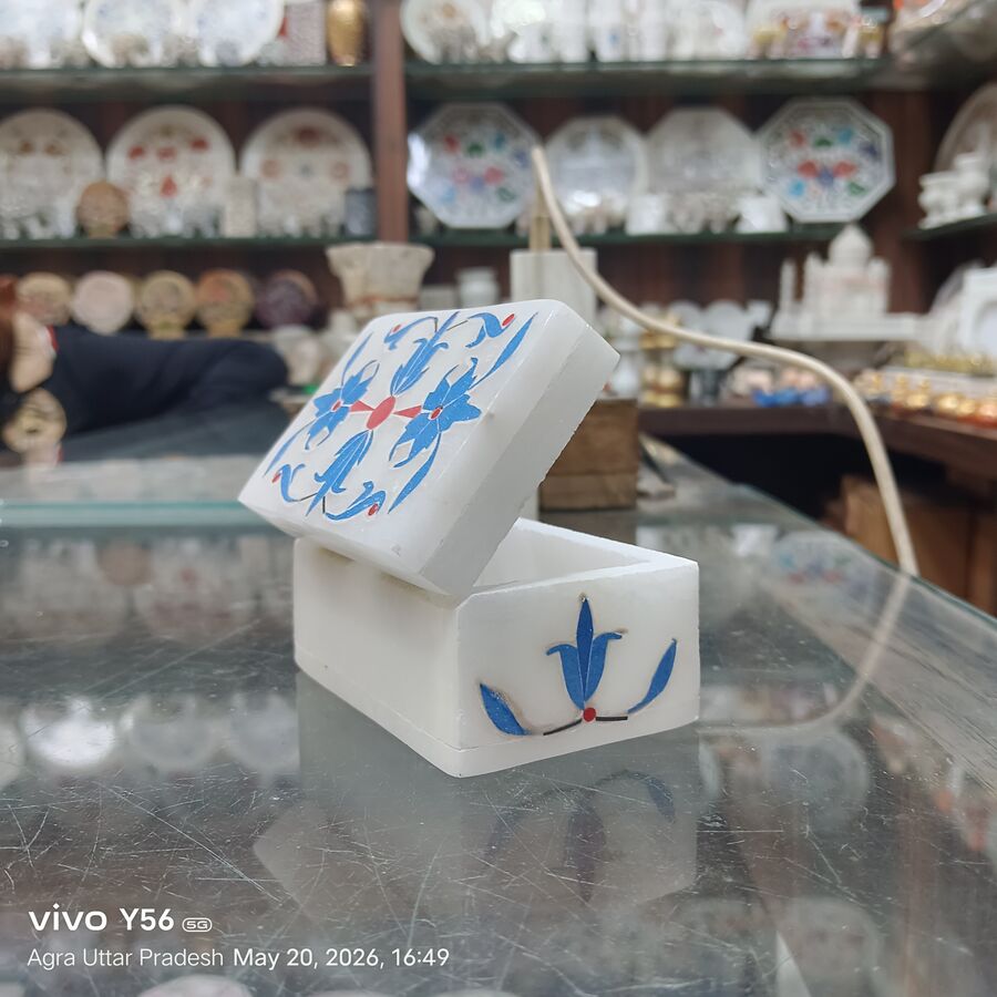 Marble Jewellery Box — Design 6 Agra