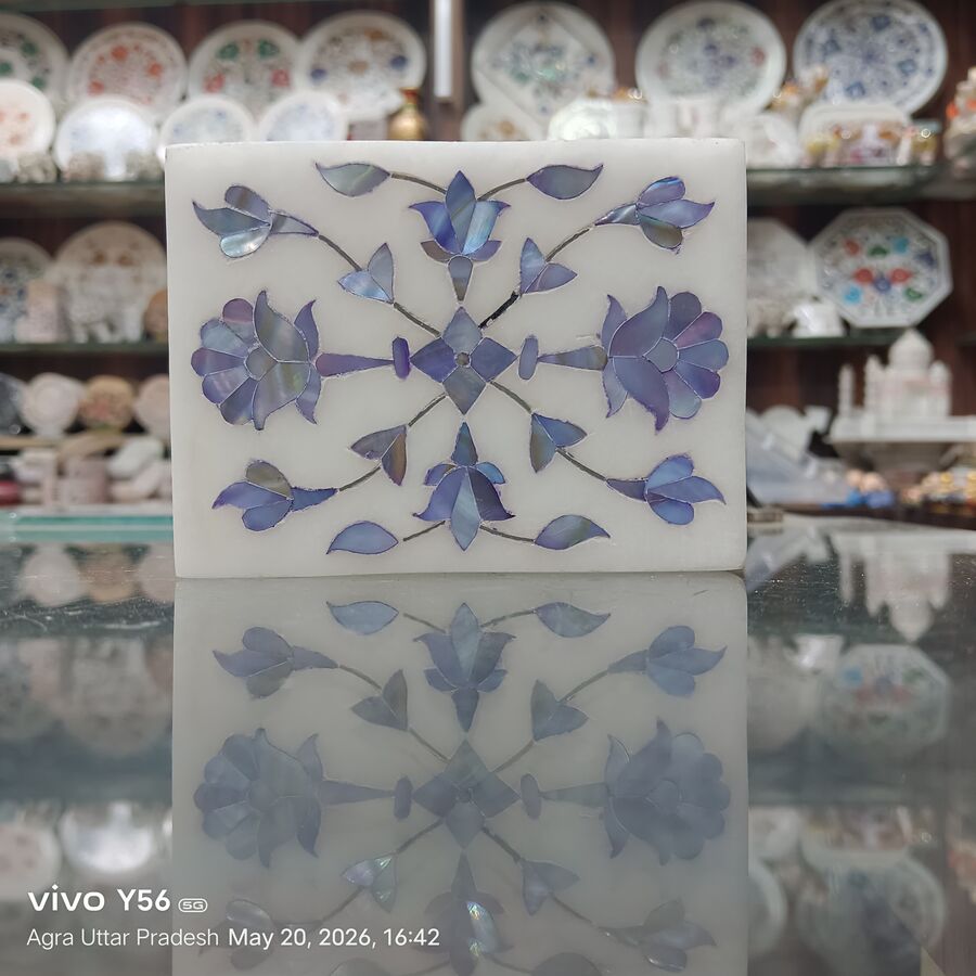 Marble Jewellery Box — Design 3 Agra