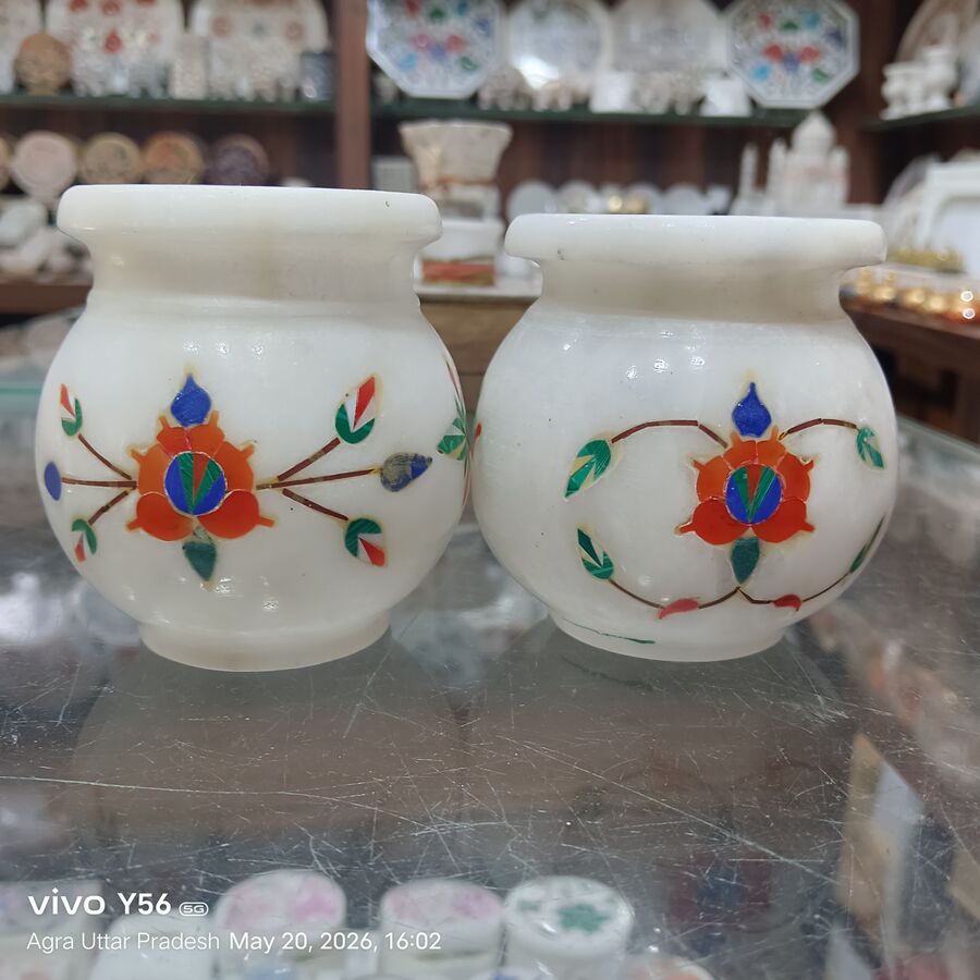 Marble Pot — Design 3 Agra