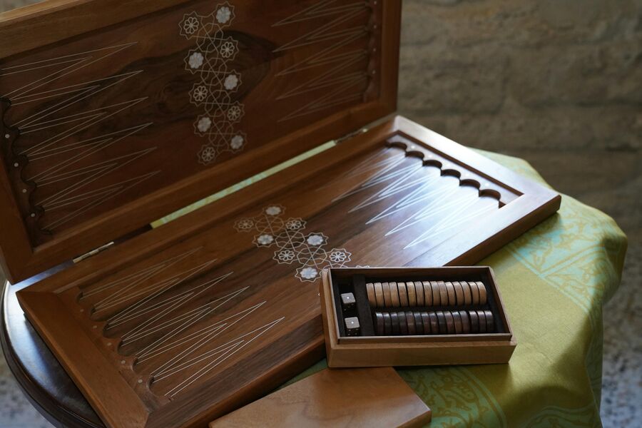 Wooden Backgammon Set Agra