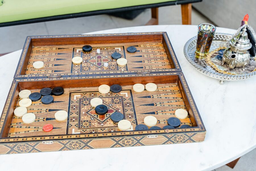 Wooden Backgammon Set Agra