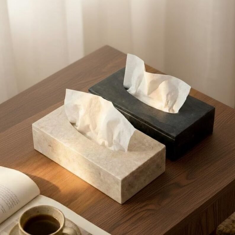 Marble Tissue Box Holder Luxury