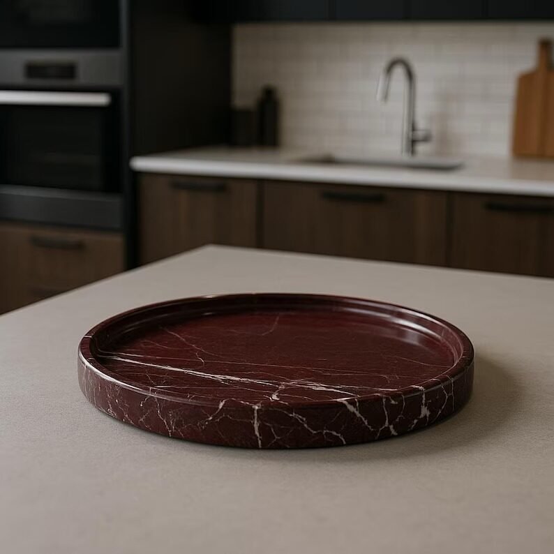 Rosso Levanto Red Marble Serving Tray