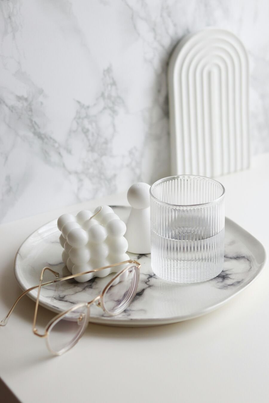 Marble Tray with Handles