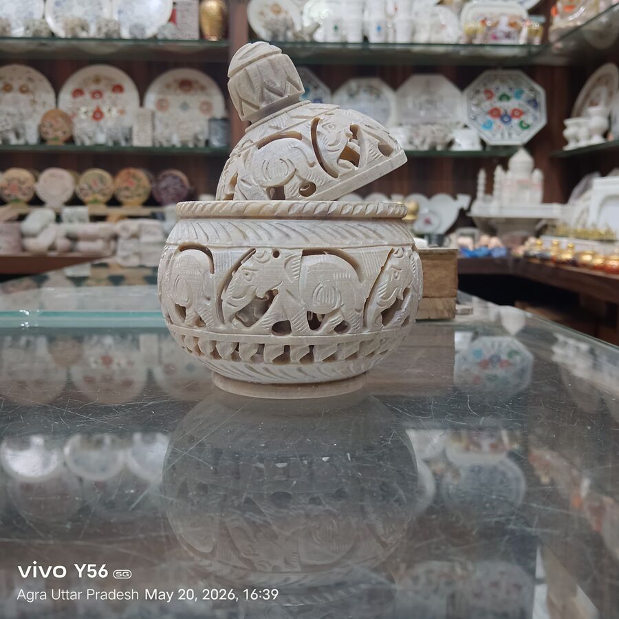 Marble Sphere Lamp — Design 2 Agra