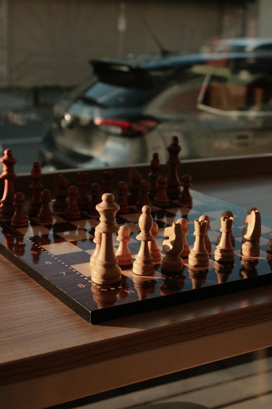 Carved Wooden Chess Set